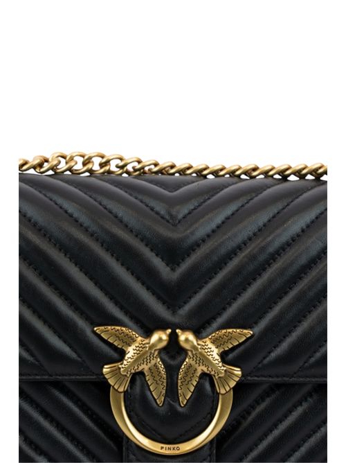 Borsa Classic Love One Chevron Nero oro PINKO | 100941 A0GKZ99Q